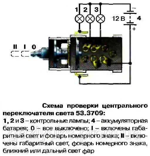 Подключение переключателя света мтз Подрулевой переключатель газ 53 - КарЛайн.ру