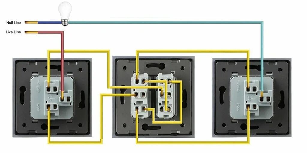 Подключение перекрестного выключателя с трех Проходные и перекрёстные выключатели - подключаем правильно