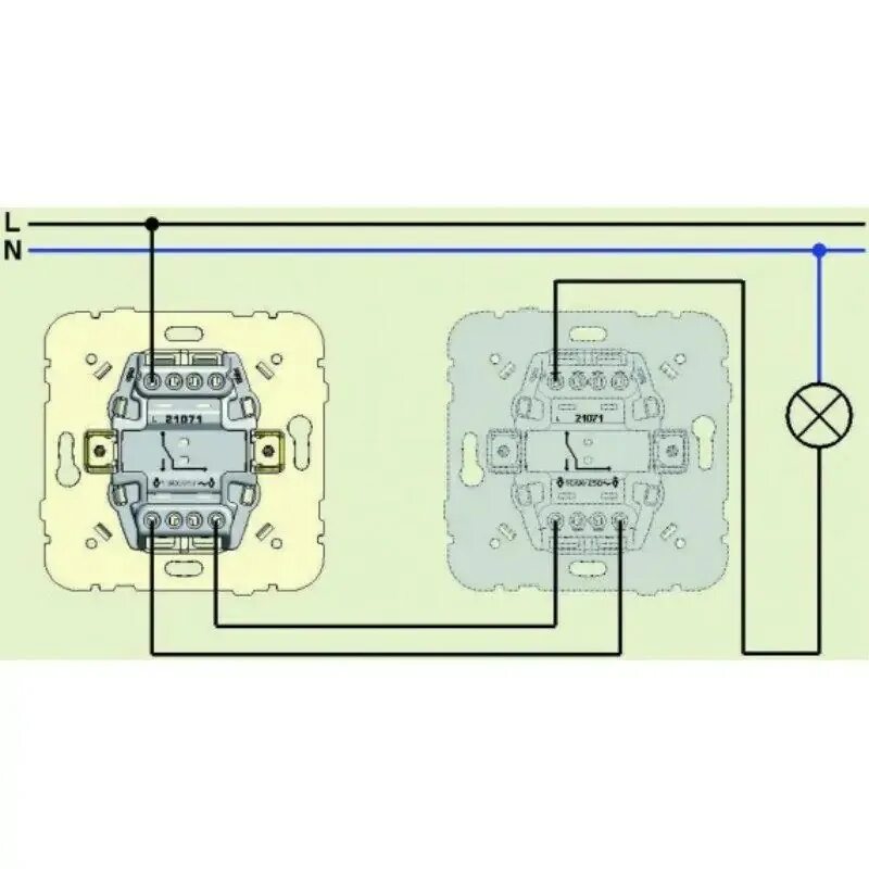 Подключение перекрестного выключателя шнайдер Как подключить двойной выключатель шнайдер фото - DelaDom.ru