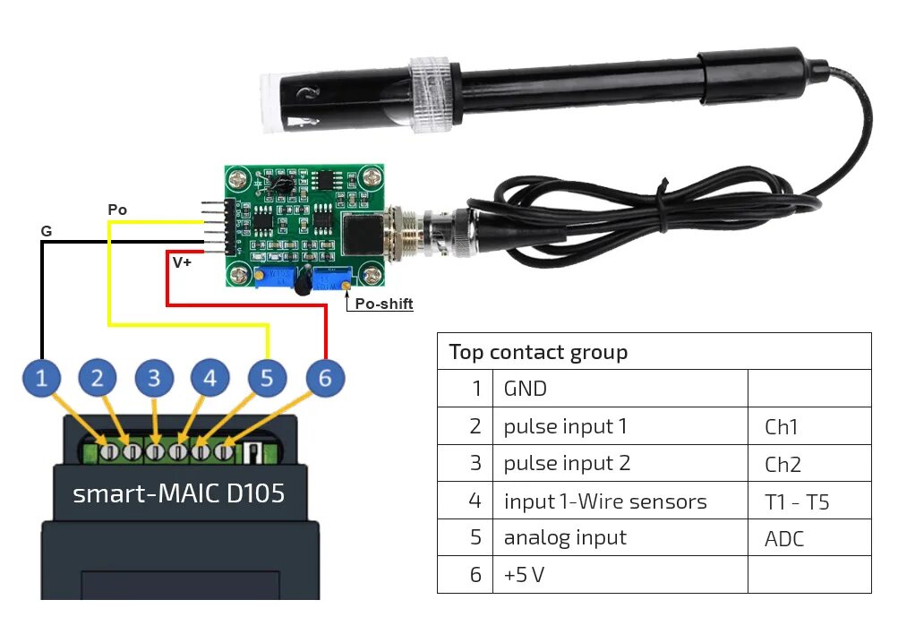 Подключение ph датчика pH Level Sensor smart-MAIC Shop