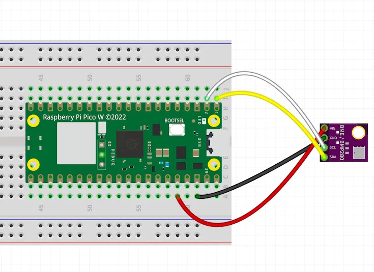 Подключение pico 4 Подключаем Raspberry Pi Pico к датчику BMP-180 - EmbedderShop