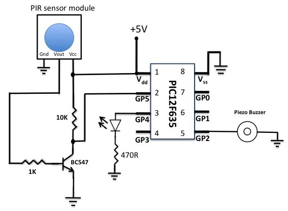 Подключение pir датчик Ckt_PIR_Sensor_Alarm