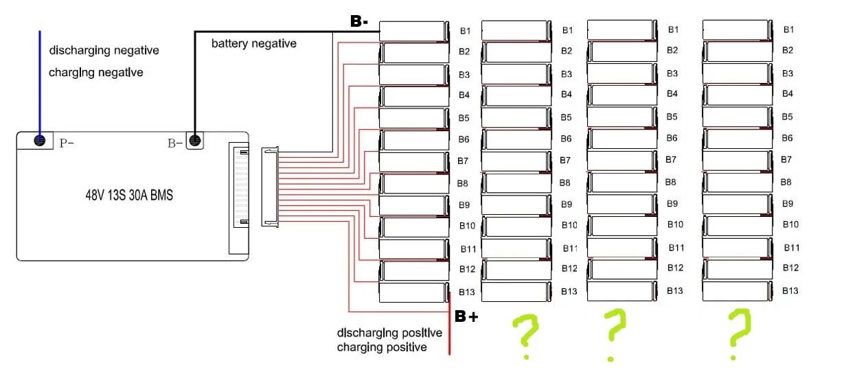 Подключение платы bms 13s к блоку аккумуляторов Прошу помощи в подборе BMS на 48v