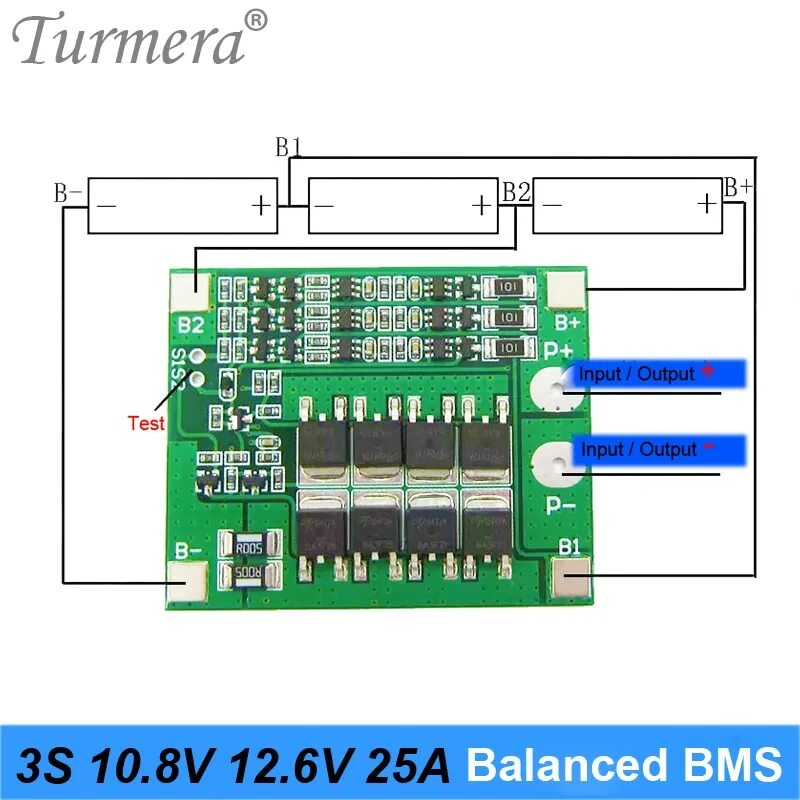 Подключение платы bms 13s к блоку аккумуляторов Кронштейн для аккумулятора 3x5 4x5 3S 12V 25A, балансировочная Защитная плата BM