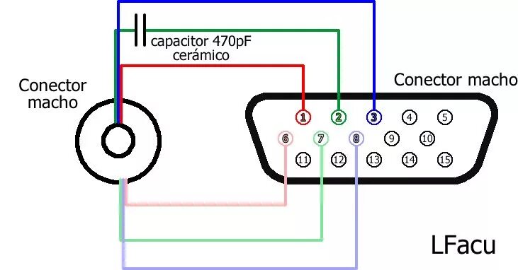 Подключение playstaishen 4 на vga Imagen Conector vga, Electricidad y electronica, Electrónica