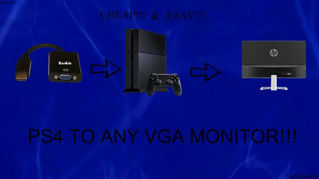 Подключение playstation 4 к телевизору HOW TO PLAY PS4/XBOX ON VGA MONITOR Tutorial - YouTube