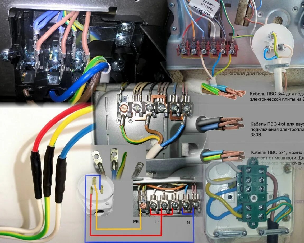 Подключение плиты цвет проводов Подключение электроплиты варочной панели в Минске районе и области