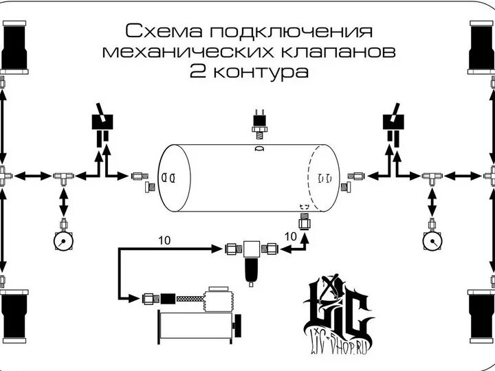 Подключение пневмоподвески 2 контура Пневмо - Lada 2113, 1,6 л, 2011 года тюнинг DRIVE2