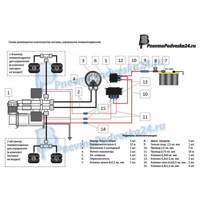 Подключение пневмоподвески 2 контура Пневмоподвеска на автомобиле: устройство пневмы, неисправности и ремонт