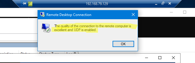 Подключение по rdp к виртуальной машине Замирает/отключается RDP сессия при использовании UDP транспорта Windows для сис
