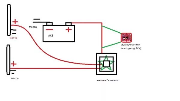 Подключение подсветки в машине через кнопку Ответы Mail.ru: Как подключить китайские дхо? точнее индикатор их работы (лампоч