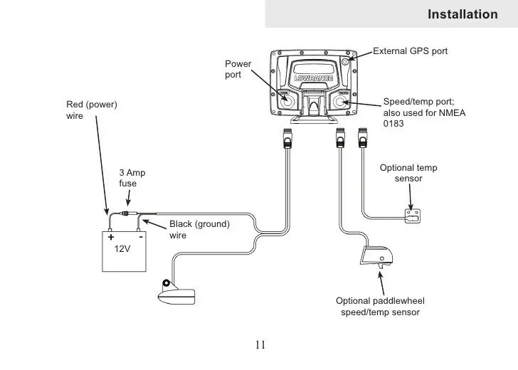 Подключение поинт 1 к эхолоту лоуренс Lowrance Elite 5 Wiring