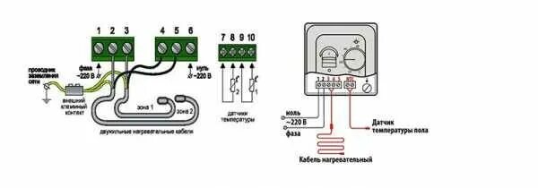 Подключение пола теплолюкс Как подключить теплый пол к терморегулятору - пошаговая инструкция и схема для п