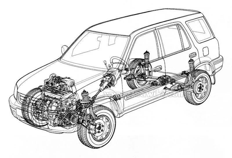 Подключение полного привода honda crv 4 поколение Полный привод Хонда - Honda CR-V (RD1, RD2), 2 л, 1997 года другое DRIVE2