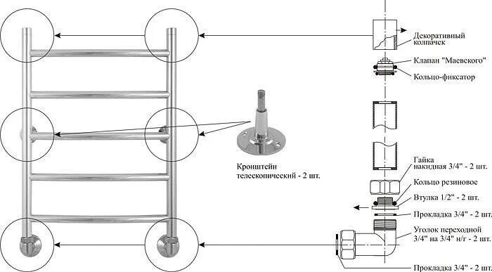 Как устроен и работает электрический полотенцесушитель для ванной