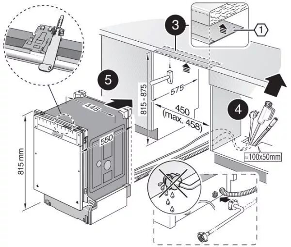 Подключение посудомоечных машин electrolux Встраиваемая посудомоечная машина 45 см Neff S58M40X0RU-W-Allianz. Цены в Москве