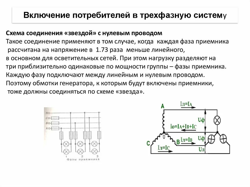 Подключение потребителей электрической энергии Картинки ВКЛЮЧЕНИЯ ТРЕХФАЗНЫХ ЦЕПЕЙ