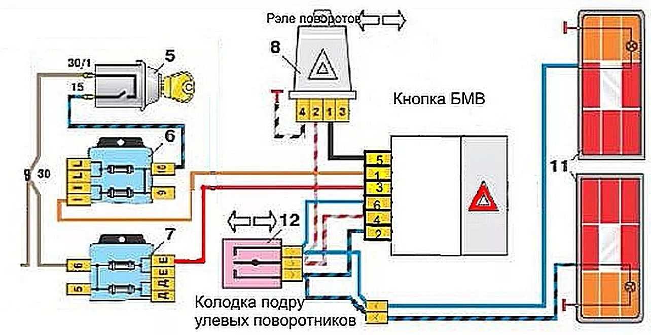 Подключение поворотников ваз Реле поворотов под светодиодные лампы (заказ) - Lada 21031, 1,4 л, 1975 года эле