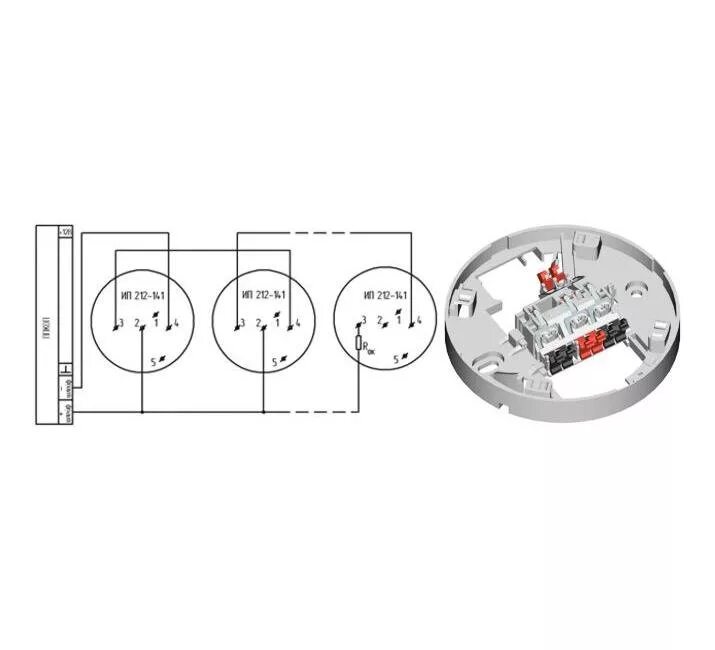 Подключение пожарного датчика ип 212 Извещатель дымовой ИП-212-141