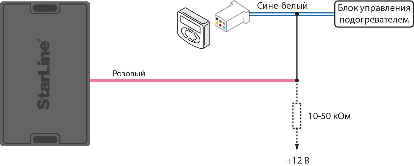 Подключение предпускового подогревателя к сигнализации Подключение предпусков... StarLine Документация