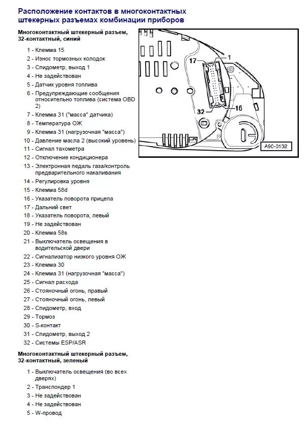 Подключение приборной панели ауди 80 б3 Приборная панель, температура и синий разъем - Audi TT (1G), 1,8 л, 2001 года эл