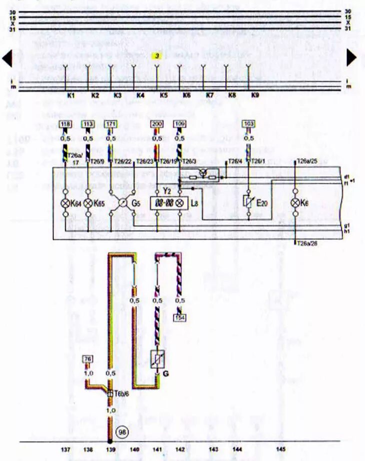 Подключение приборной панели ауди 80 б3 Wiring diagram of the instrument panel, tachometer, electronic clock, instrument