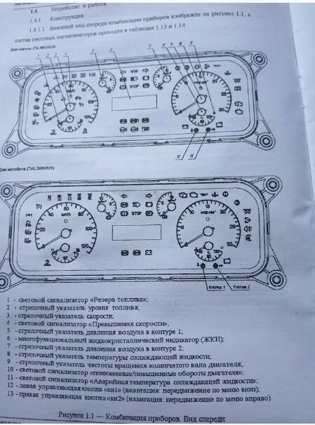 Подключение приборной панели камаз Схема комбинации приборов камаз