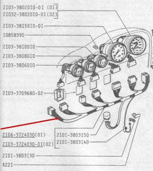 Подключение приборной панели ваз 2106 Панель приборов ваз 2101 схема - Фото подборки 3