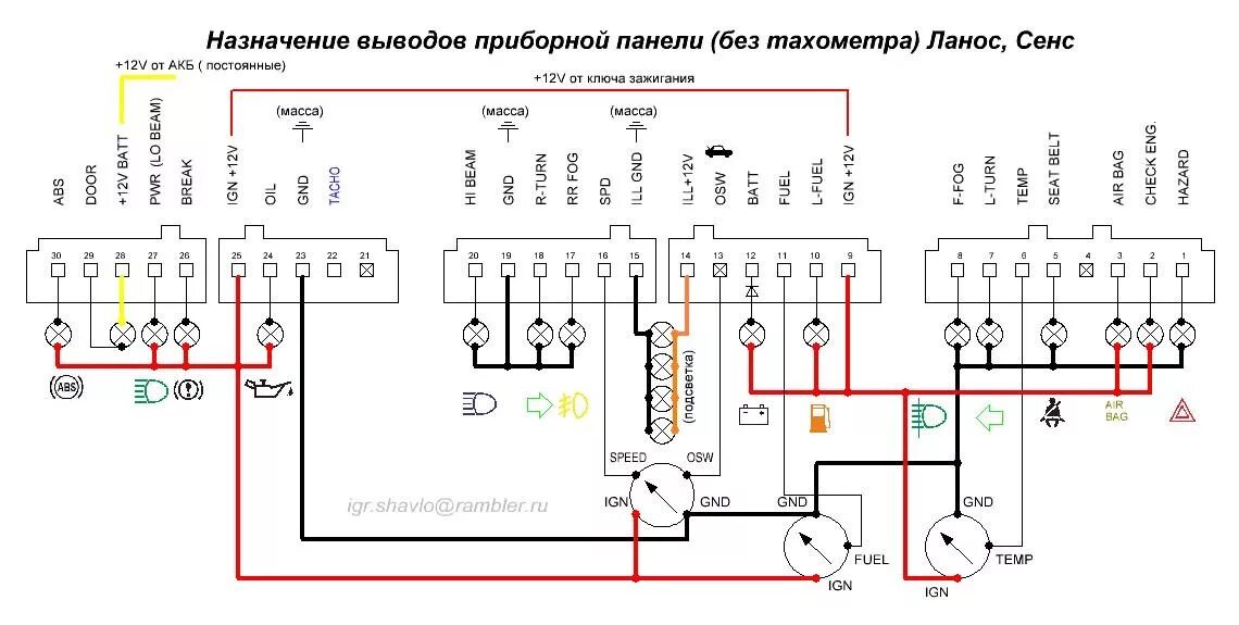 Подключение приборных проводов БК Multitronics TC 750 в ланос 1,6. - Daewoo Lanos, 1,6 л, 2008 года электроника