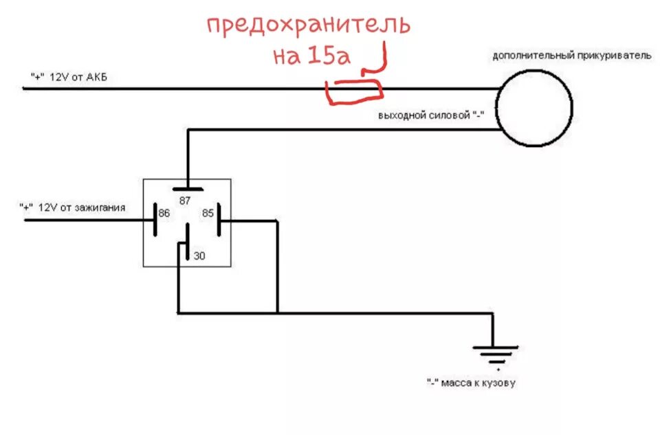 Подключение прикуривателя через замок зажигания Подключение радара и видеорегистратора по фен-шую - Lada 2113, 1,6 л, 2009 года 