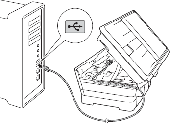 Подключение принтера brother к компьютеру Где находится USB/Ethernet-порт на устройстве? Brother