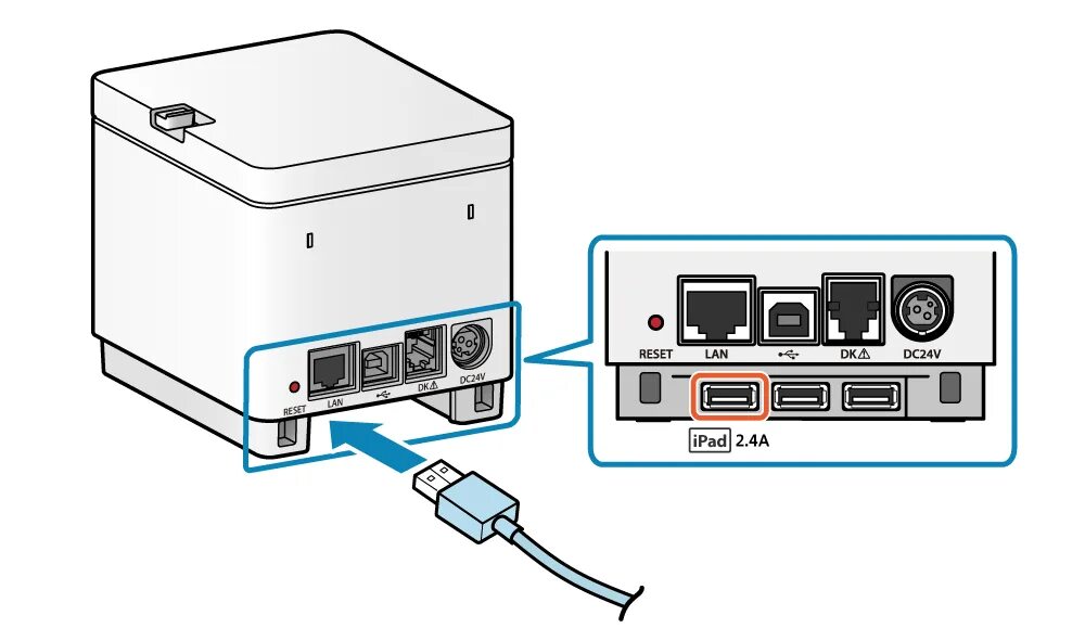 Подключение принтера через юсб Connect USB Cable: mC-Print2 Online Manual