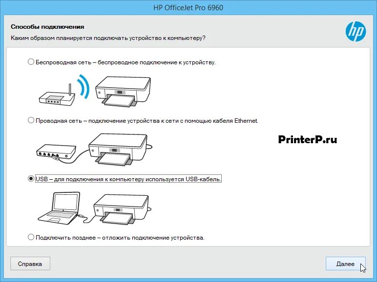 Подключение принтера hp к компьютеру Драйвер для HP Officejet Pro 6968 + инструкция как установить на компьютер