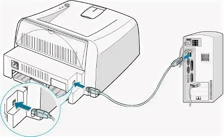 Подключение принтера к 2 пк Установка принтера Samsung ML-1510