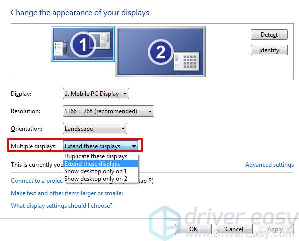 Подключение проектора к компьютеру windows 10 How to Set up Your Second Monitor in Windows 7, 8 and 10 - Driver Easy