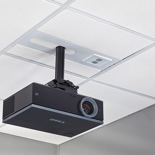 Подключение проектора на потолке какие розетки Chief SYSAUBP2 Suspended Ceiling Projector System with 2-Gang Filter & Surge Cei