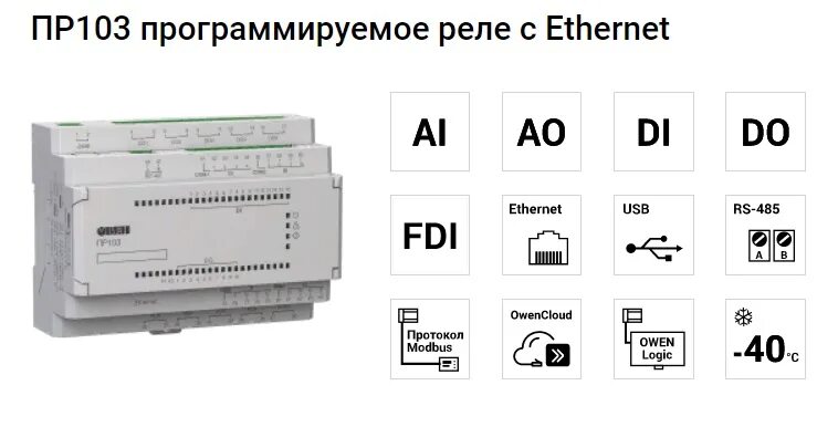 Подключение программируемого реле ПР103 программируемое реле с Ethernet , Программируемые реле