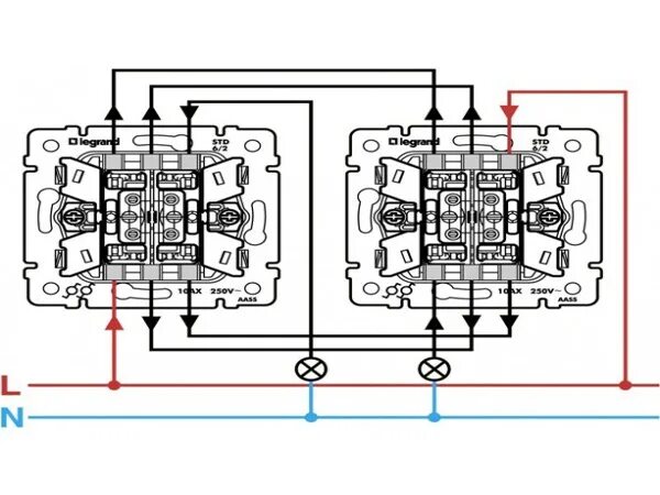 Подключение проходного выключателя schneider electric Подключение двойного проходного выключателя. - DRIVE2