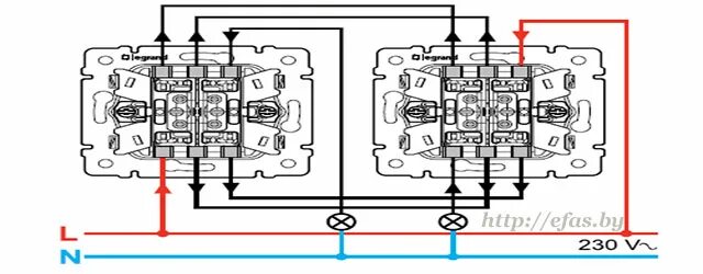 Подключение проходного выключателя веркель схема Проходной выключатель