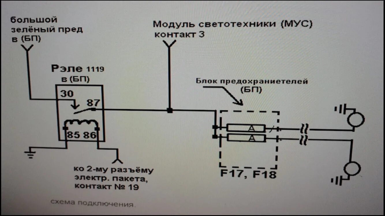 Подключение противотуманных фар через мус Туманки через МУС - Lada Приора универсал, 1,6 л, 2009 года своими руками DRIVE2