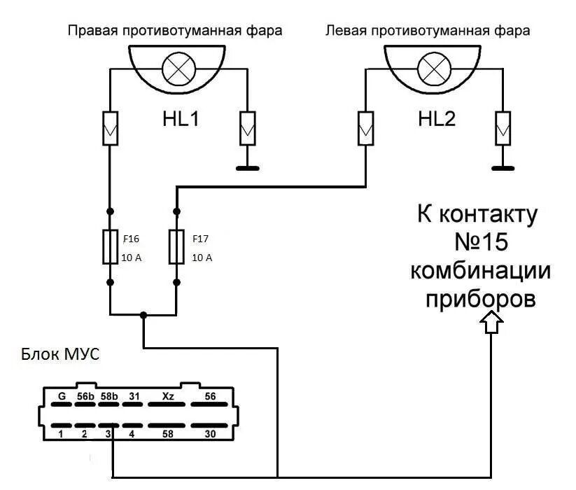 Подключение противотуманных фар гранта #41 Пересвет приборной панели + индикация ПТФ - Lada Гранта, 1,6 л, 2018 года тю