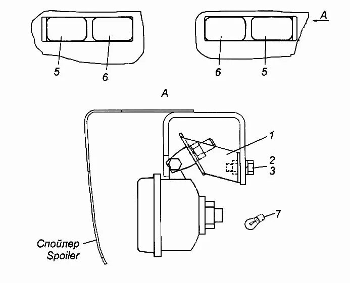 Подключение противотуманных фар камаз 65115 Установка фар дополнительных и противотуманных КамАЗ-65116 (Чертеж № 408: список