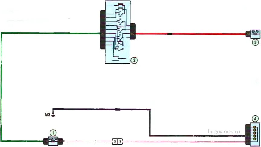 Подключение противотуманных фар лада ларгус Электросхема - Противотуманные фары и Задний противотуманный фонарь Lada Largus 