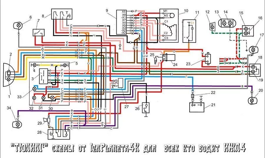 Подключение проводки иж планета 4 электросхема мотоцикла иж планета 4 - Поиск в Google Электропроводка, Планеты, С