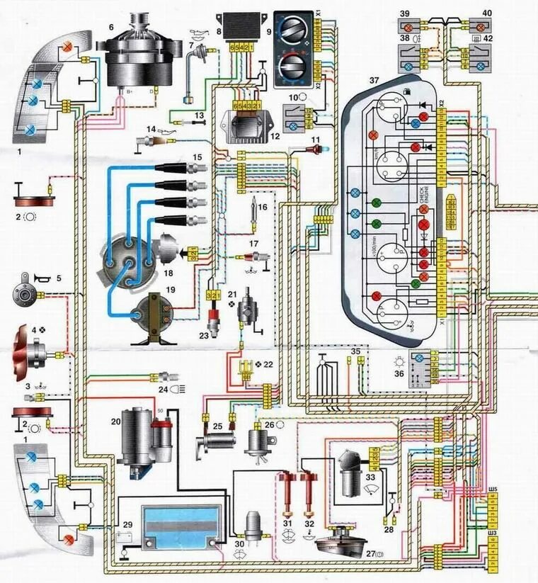 Подключение проводки ваз 2110 Электрическая схема ВАЗ 2111 - Сбитнев Сергей - LiveJournal
