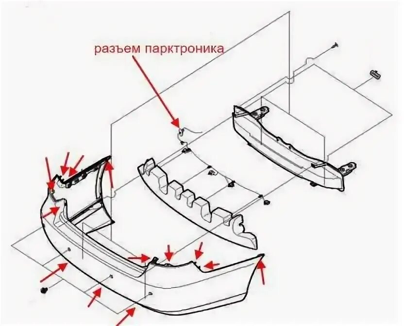 Подключение проводки заднего бампера на hyundai palisade Comment enlever les pare-chocs avant et arrière Hyundai Grandeur (Azera) (2005-2