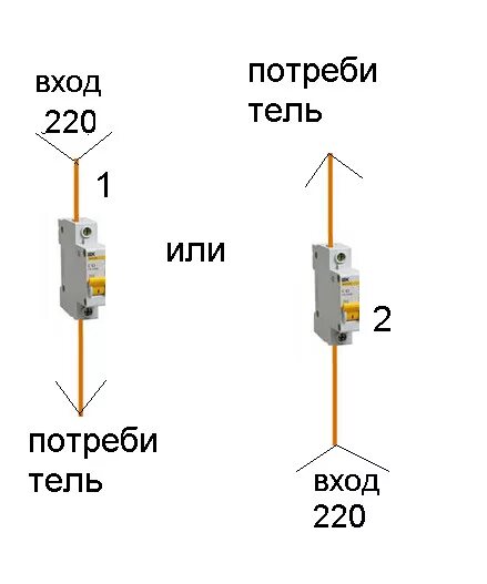 Подключение проводов автоматического выключателя Ответы Mail.ru: Как правильно подключить автомат в щитке смотрите картинку 1 или