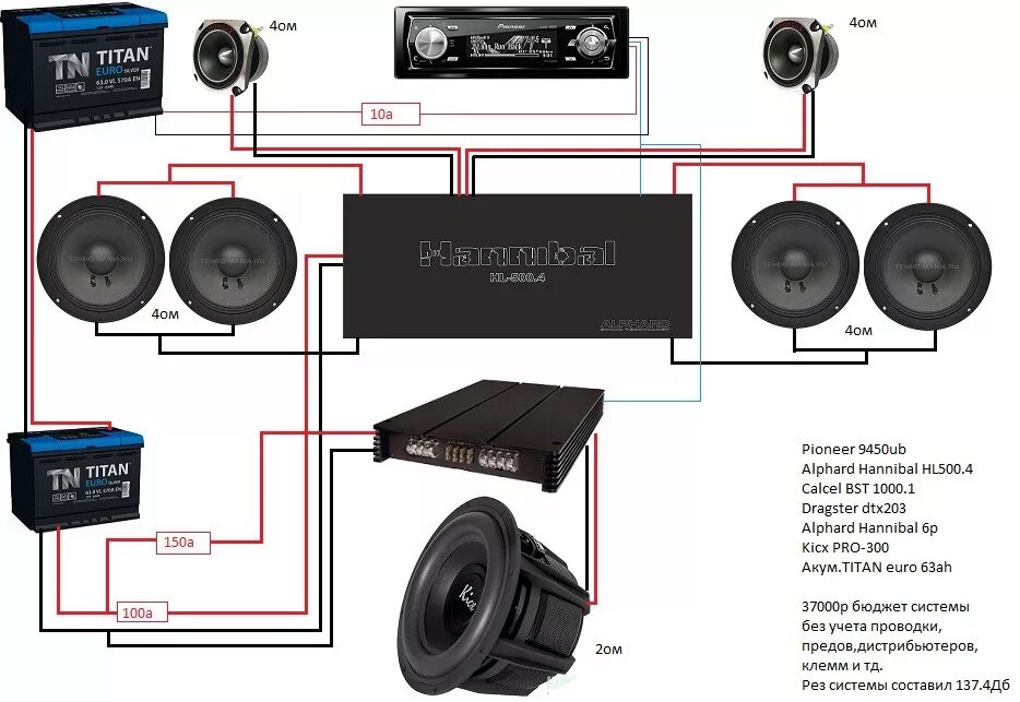 Подключение проводов автозвук Решил составить схему того что имеем) - Сообщество "Автозвук" на DRIVE2