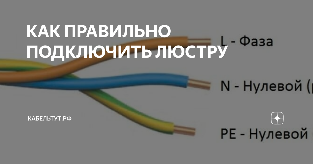 Подключение проводов фаза ноль КАК ПРАВИЛЬНО ПОДКЛЮЧИТЬ ЛЮСТРУ КабельТУТ.рф Дзен