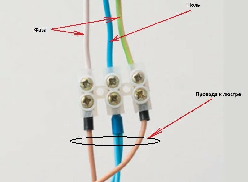 Подключение проводов фаза ноль Как подключить люстру, если все провода одного цвета